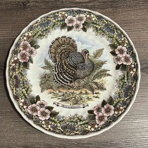 Churchill England Thanksgiving Turkey Wildlife Scenes Meleagridiana Plate